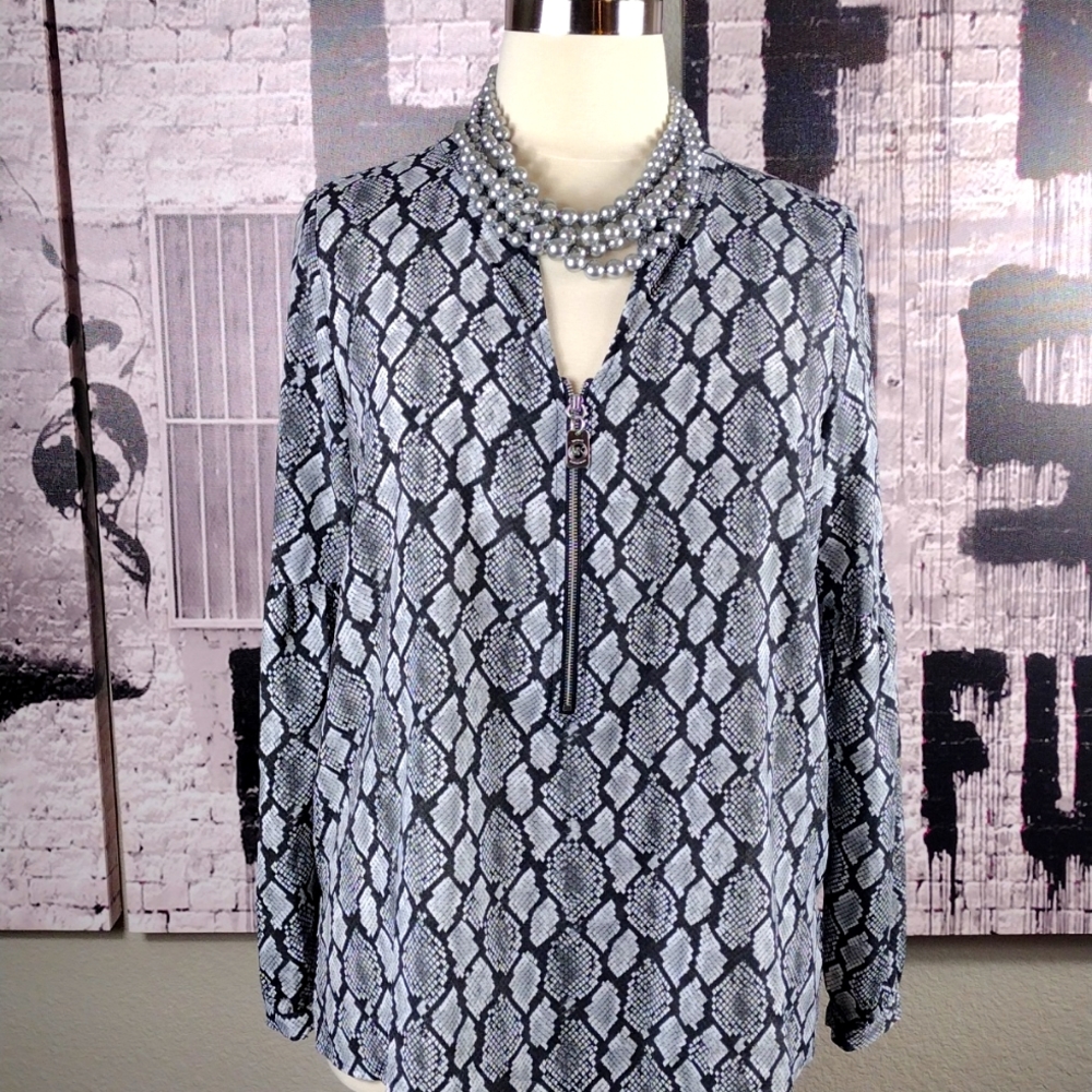 Michael Michael Kors Snake Print Blouse EUC